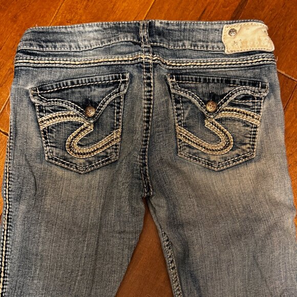 Silver Jeans McKenzie Flap | Ultra Low Rise Slim Bootcut | Size 28/34 | VGUC | - Picture 5 of 14